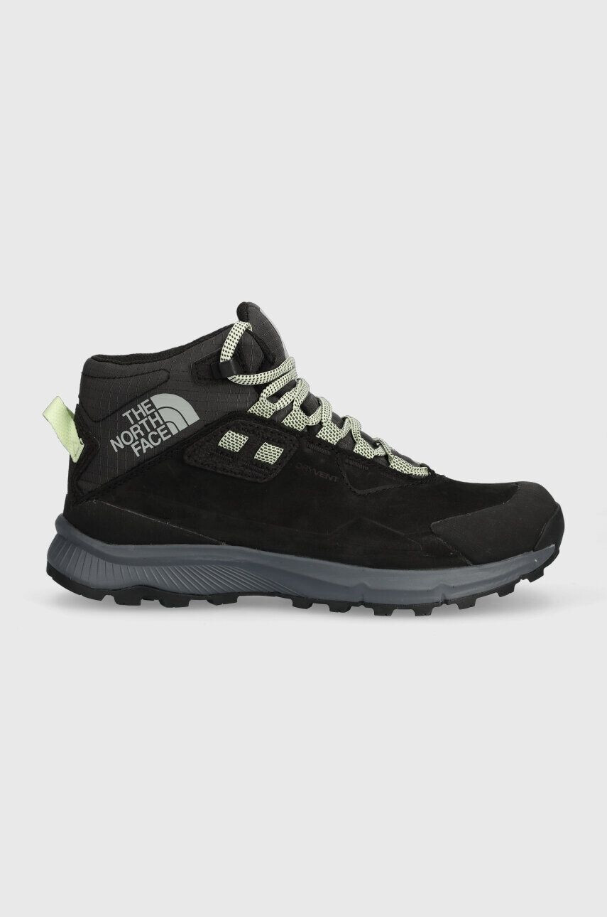 The North Face Čevlji Cragstone Leather Mid WP ženski črna barva - Pepit.si