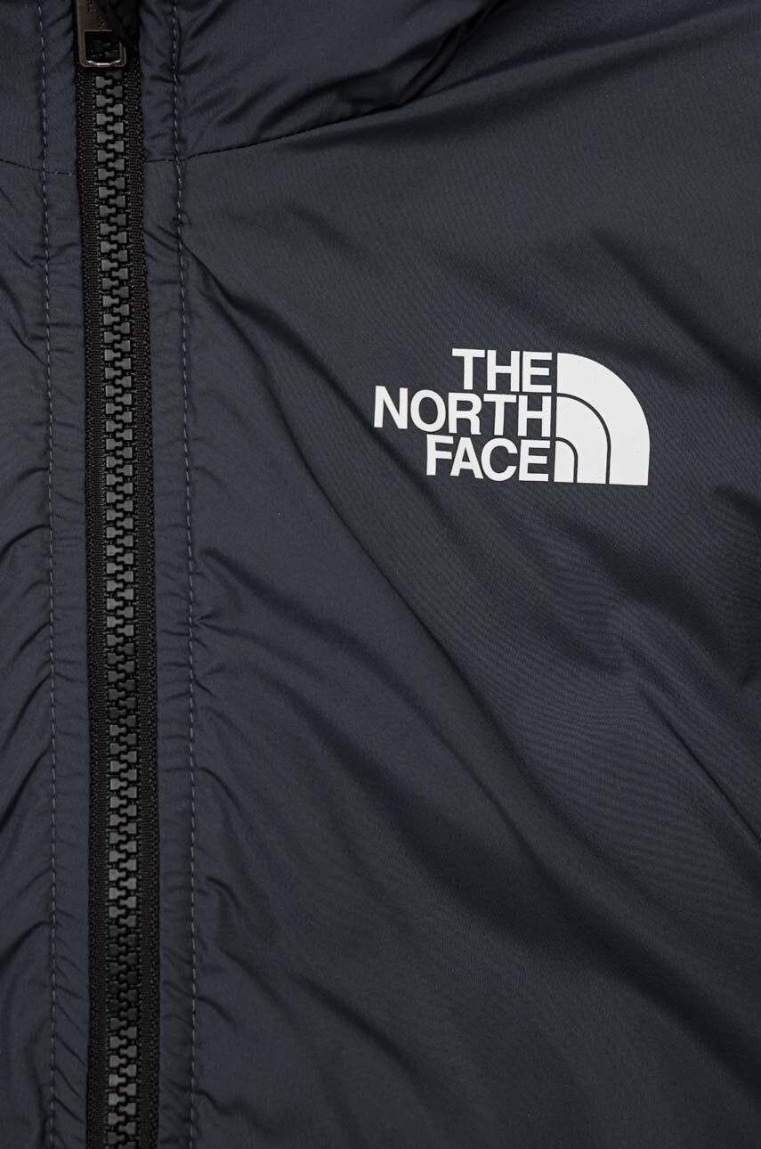 The North Face Otroška puhovka REVERSIBLE NORTH DOWN HOODED JACKET črna barva - Pepit.si