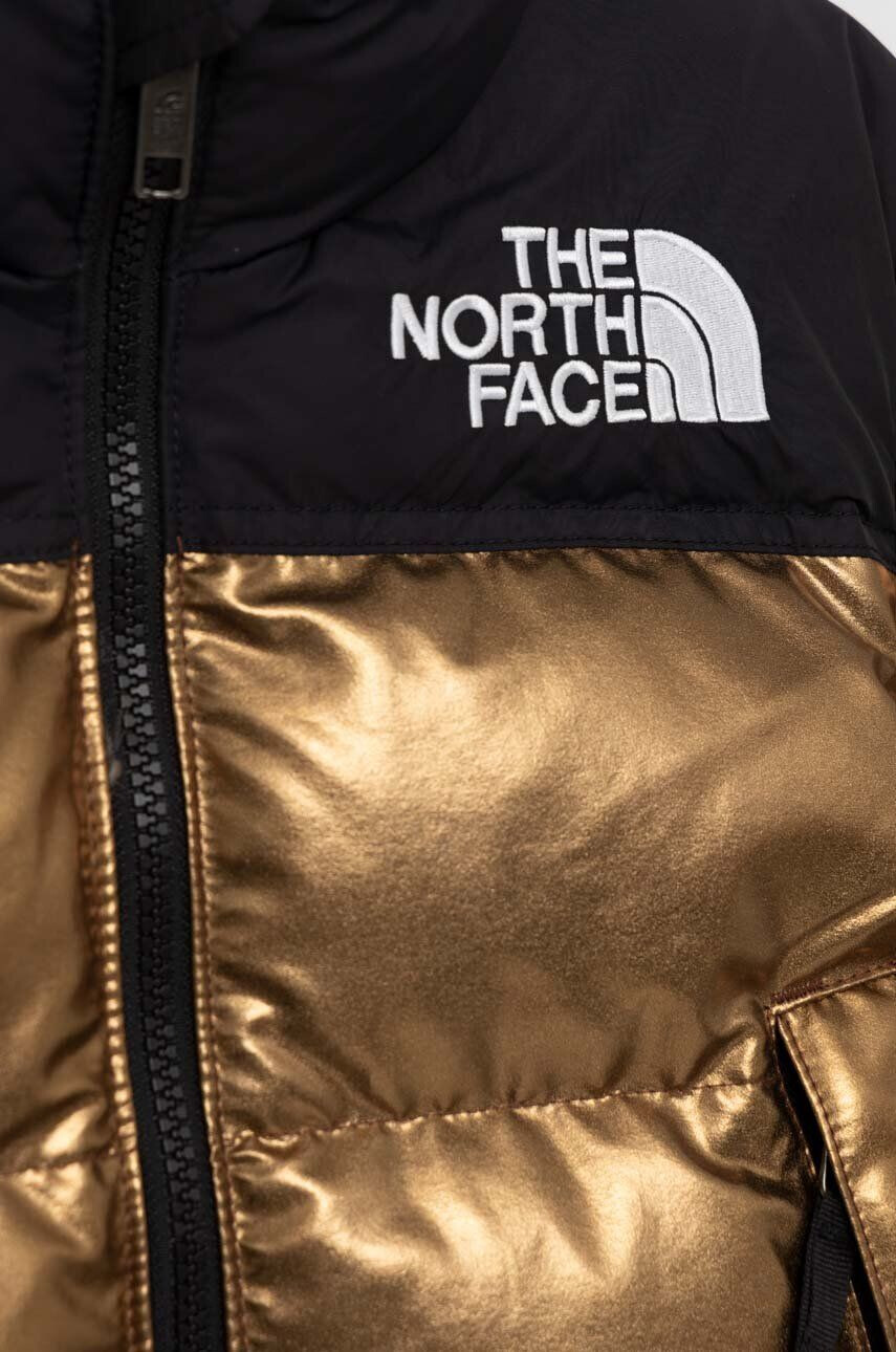 The North Face Otroška puhovka TEEN PRINTED 1996 RETRO NUPTSE JACKET črna barva - Pepit.si