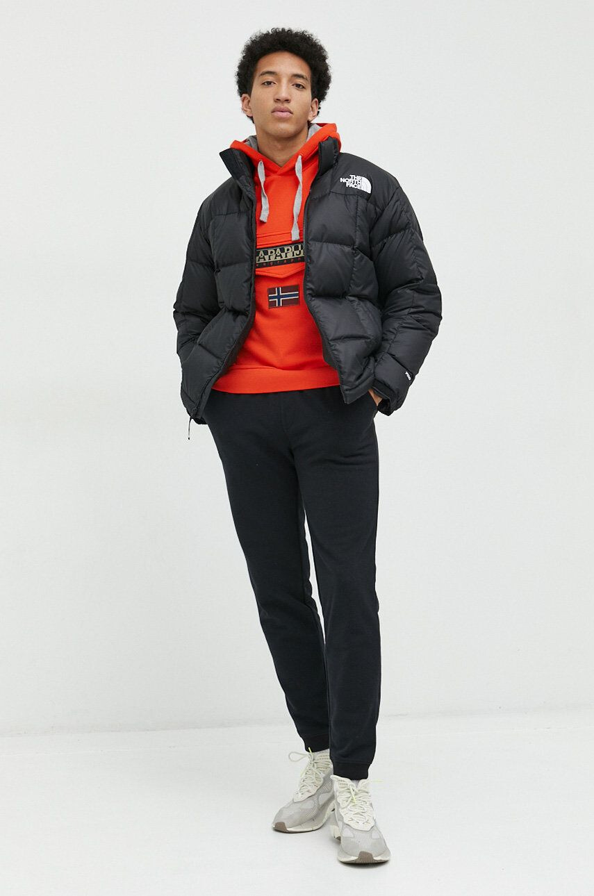 The North Face Puhovka MENS LHOTSE JACKET moška črna barva - Pepit.si