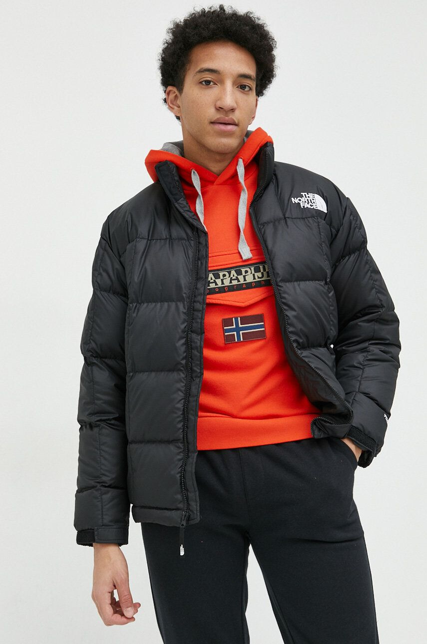 The North Face Puhovka MENS LHOTSE JACKET moška črna barva - Pepit.si