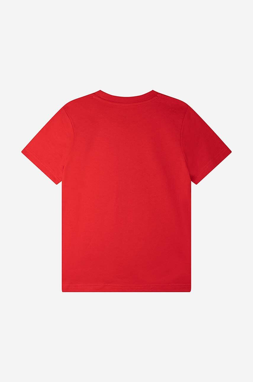 Timberland Otroška bombažna kratka majica Short Sleeves Tee-shirt rdeča barva - Pepit.si