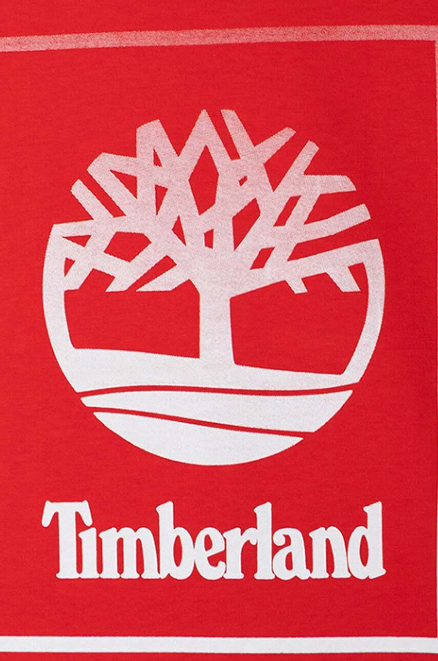 Timberland Otroška bombažna kratka majica Short Sleeves Tee-shirt rdeča barva - Pepit.si