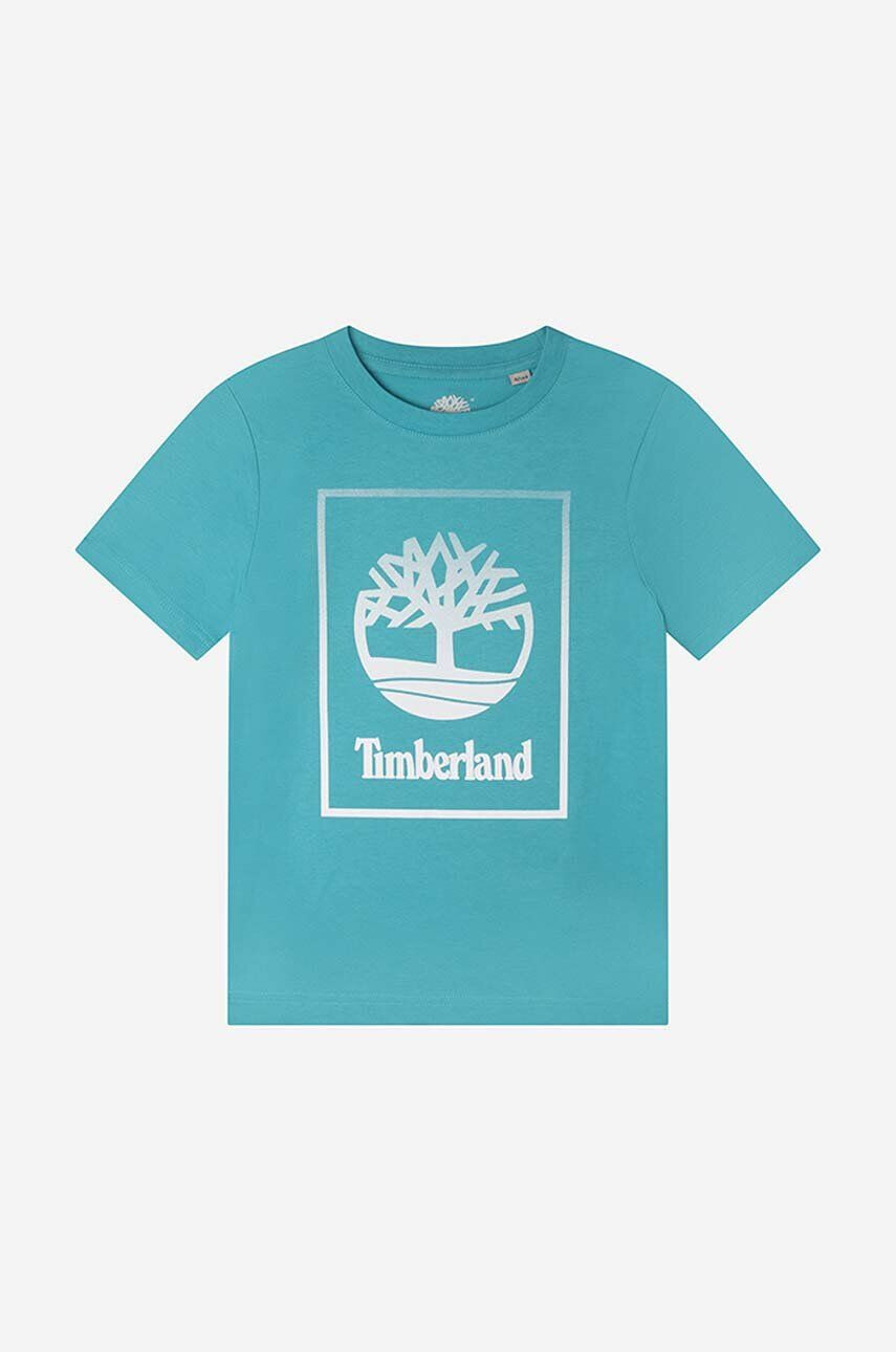 Timberland Otroška bombažna kratka majica Short Sleeves Tee-shirt rdeča barva - Pepit.si