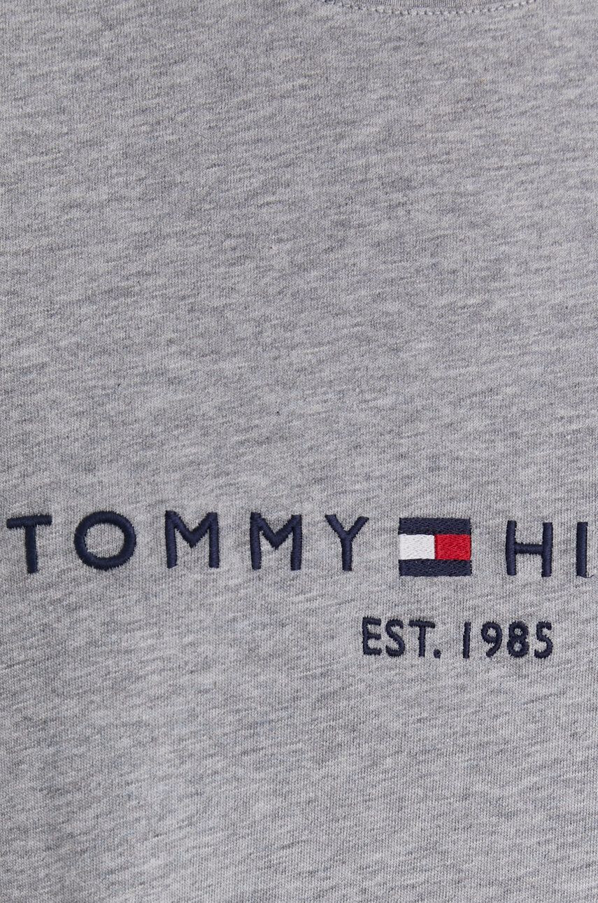 Tommy Hilfiger Bombažen t-shirt siva barva - Pepit.si