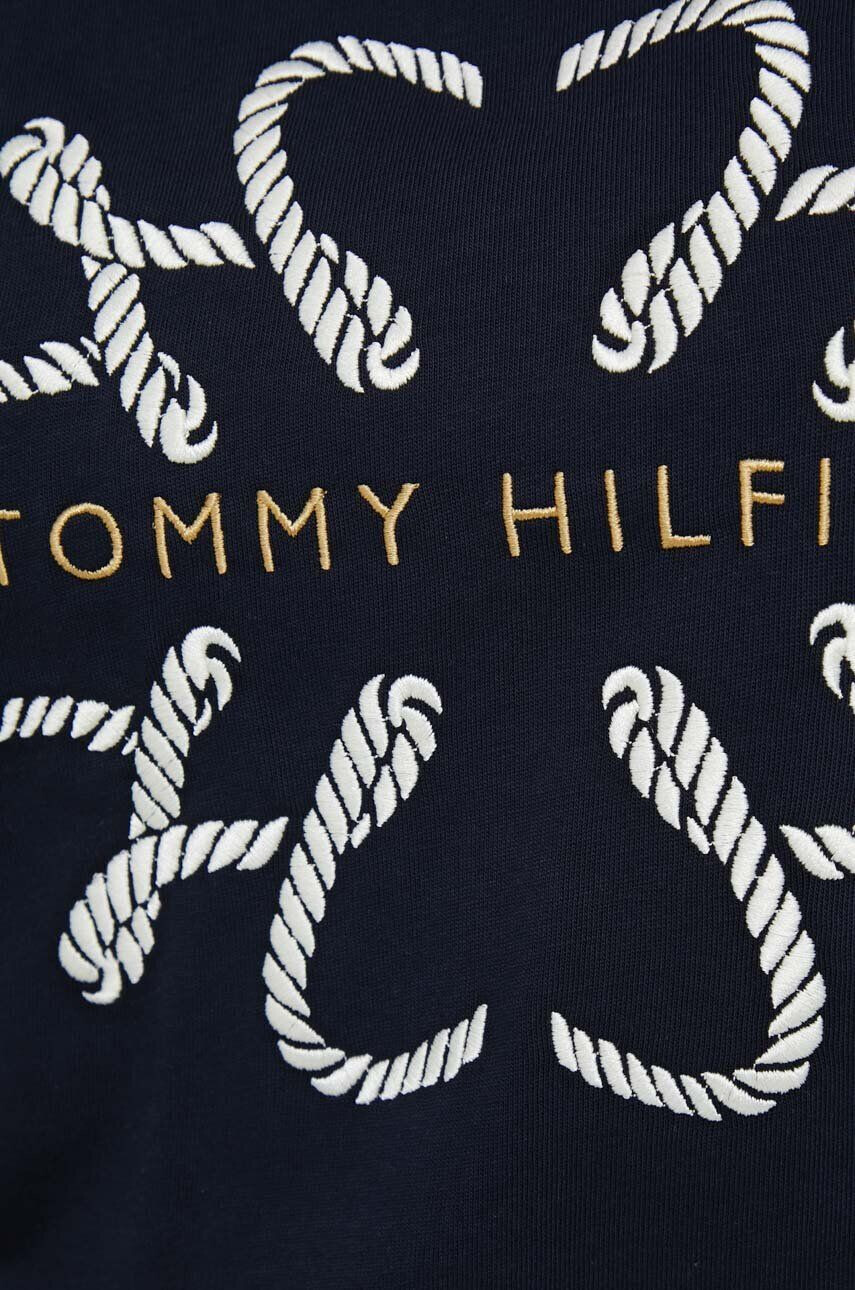 Tommy Hilfiger Bombažna kratka majica mornarsko modra barva - Pepit.si