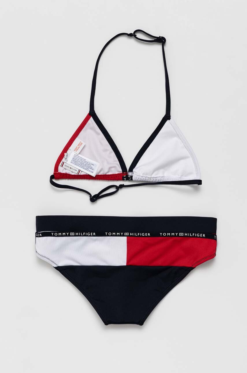 Tommy Hilfiger Dvodelne otroške kopalke mornarsko modra barva - Pepit.si