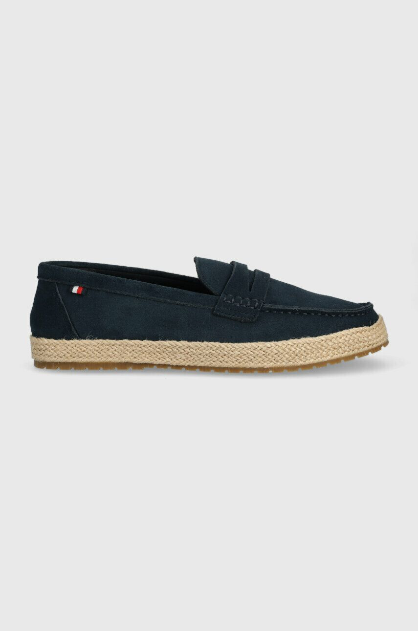 Tommy Hilfiger Espadrile iz semiša TH ESPADRILLE CLASSIC SUEDE mornarsko modra barva - Pepit.si