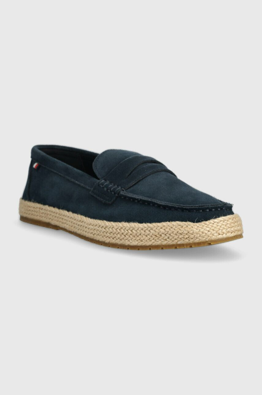 Tommy Hilfiger Espadrile iz semiša TH ESPADRILLE CLASSIC SUEDE mornarsko modra barva - Pepit.si