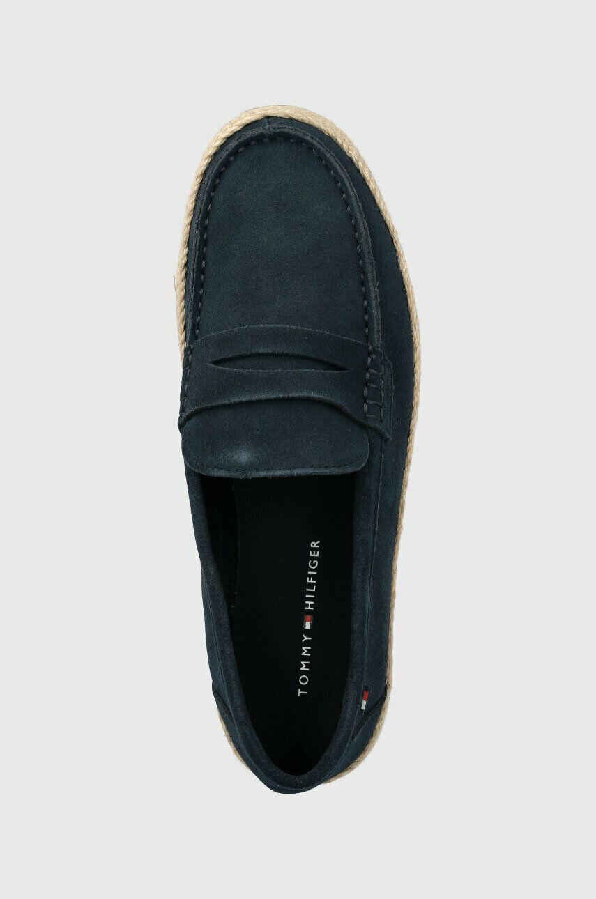 Tommy Hilfiger Espadrile iz semiša TH ESPADRILLE CLASSIC SUEDE mornarsko modra barva - Pepit.si