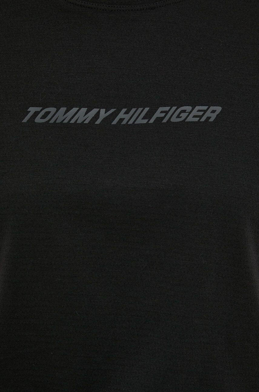 Tommy Hilfiger Kratka majica ženski črna barva - Pepit.si