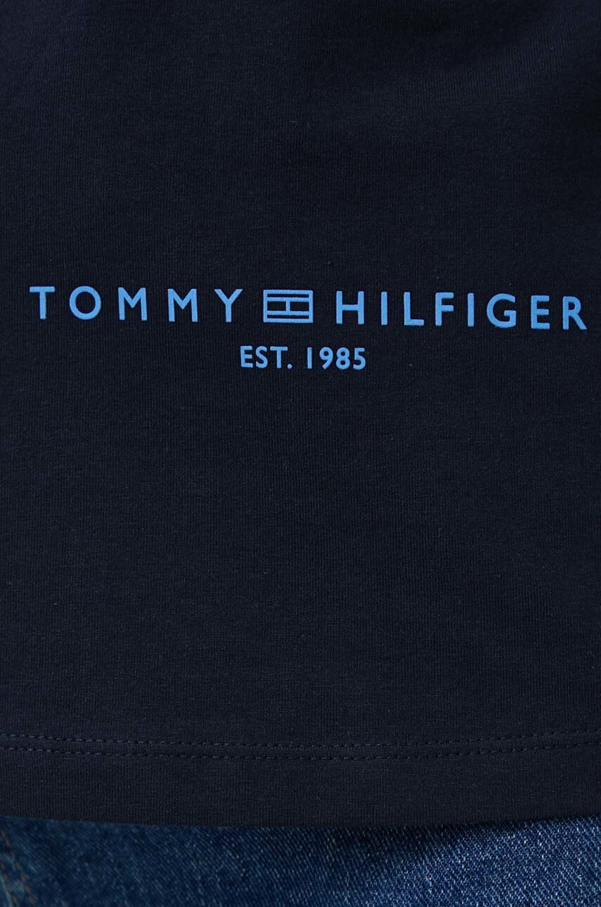 Tommy Hilfiger Kratka majica ženski mornarsko modra barva - Pepit.si