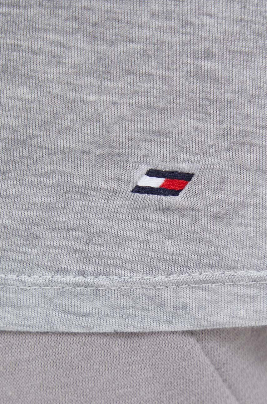 Tommy Hilfiger Kratka majica ženski siva barva - Pepit.si