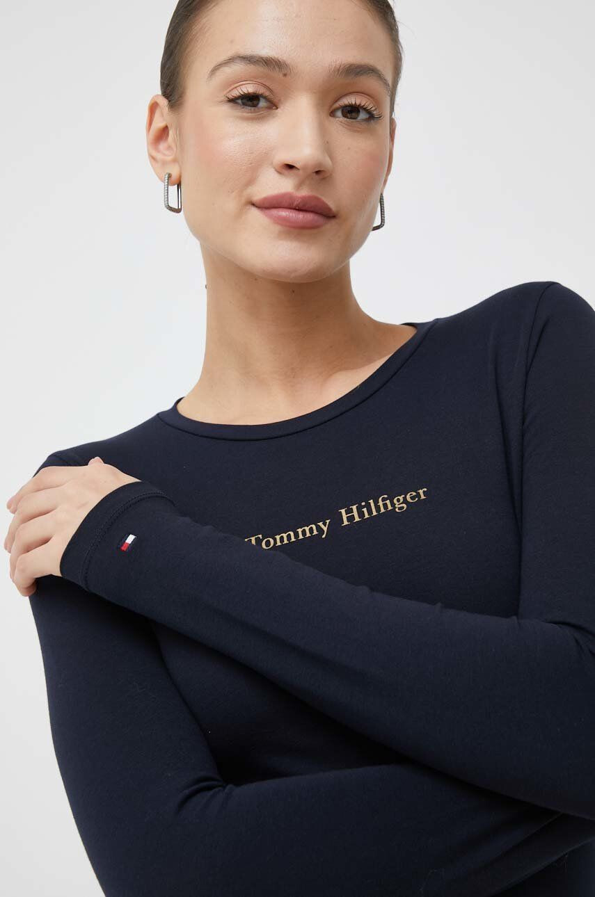 Tommy Hilfiger Majica z dolgimi rokavi ženski bela barva - Pepit.si