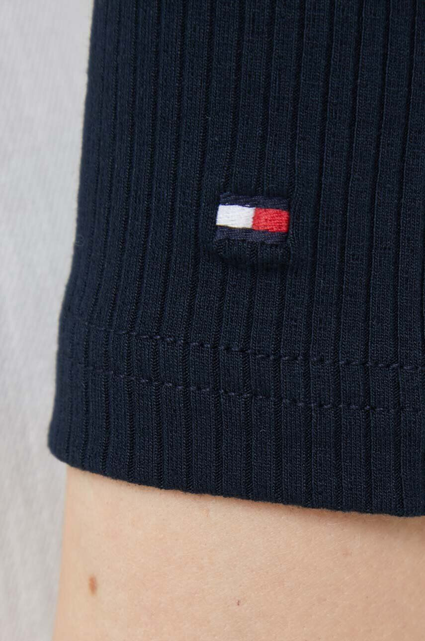 Tommy Hilfiger Majica z dolgimi rokavi ženski mornarsko modra barva - Pepit.si