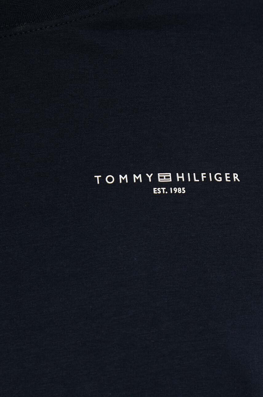 Tommy Hilfiger Majica z dolgimi rokavi ženski mornarsko modra barva - Pepit.si