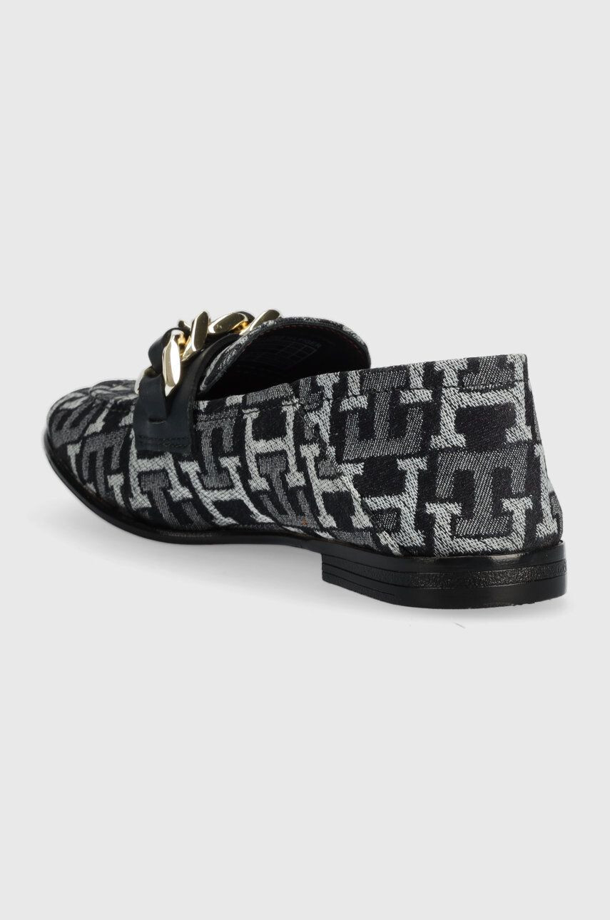 Tommy Hilfiger Mokasini CHAIN LOAFER DENIM ženski mornarsko modra barva - Pepit.si