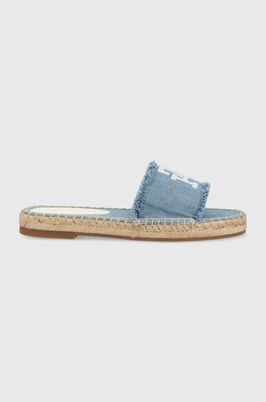 Tommy Hilfiger Natikači DENIM FLAT SANDAL ženski FW0FW07095 - Pepit.si