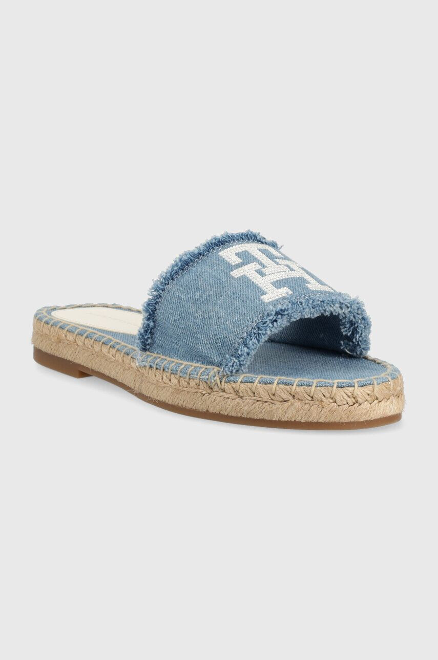 Tommy Hilfiger Natikači DENIM FLAT SANDAL ženski FW0FW07095 - Pepit.si