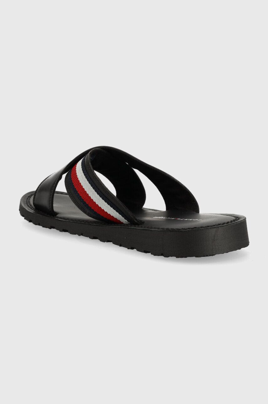 Tommy Hilfiger Natikači HILFIGER CRISS CROSS SANDAL moški črna barva FM0FM04457 - Pepit.si