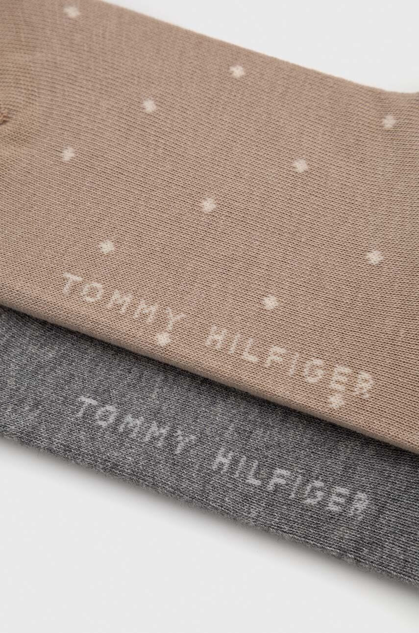 Tommy Hilfiger Nogavice 2-pack ženski mornarsko modra barva - Pepit.si