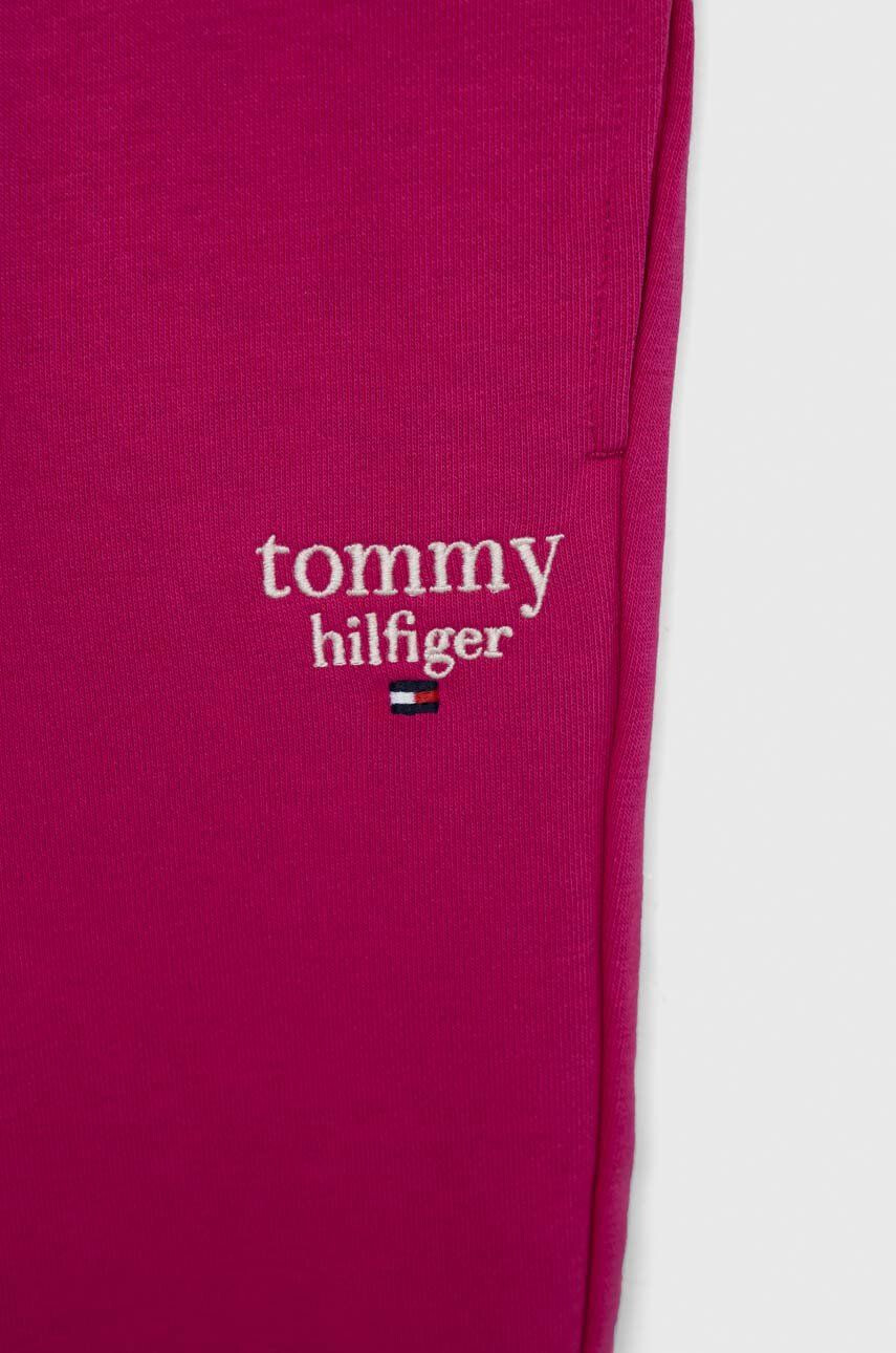 Tommy Hilfiger Otroški spodnji del trenirke roza barva - Pepit.si