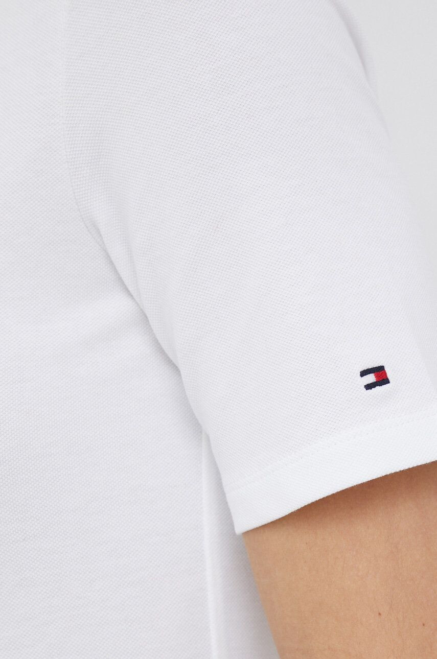 Tommy Hilfiger Polo ženski bela barva - Pepit.si