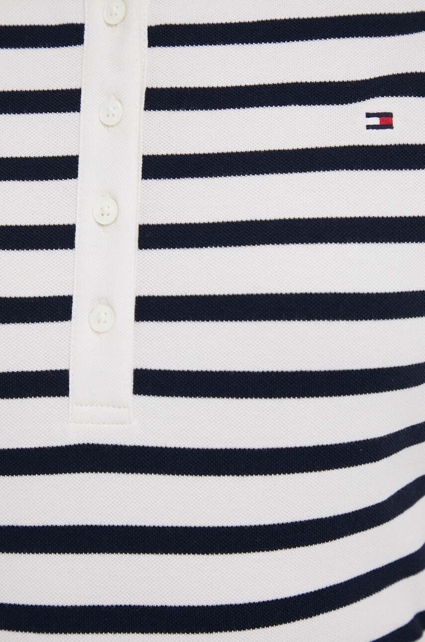 Tommy Hilfiger Polo ženski bež barva - Pepit.si