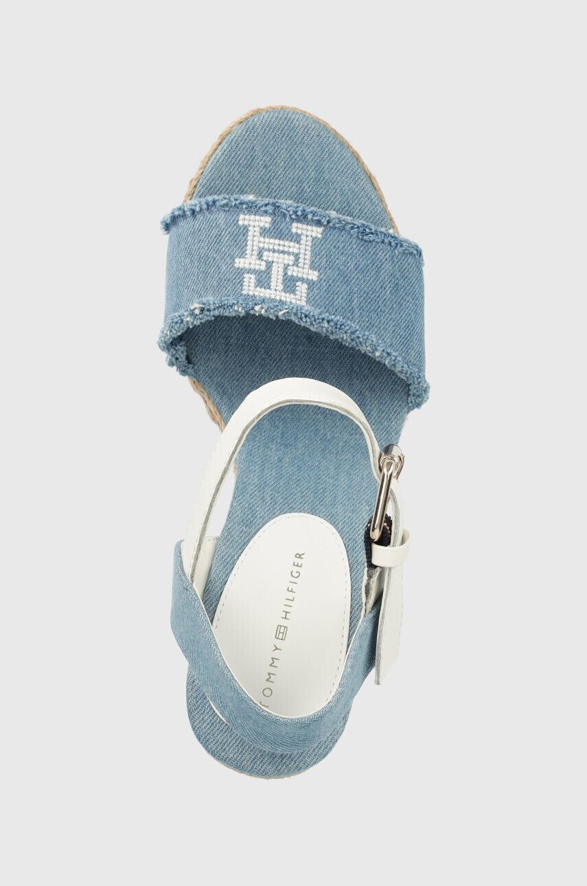 Tommy Hilfiger Sandali DENIM WEDGE SANDAL ženski FW0FW07079 - Pepit.si