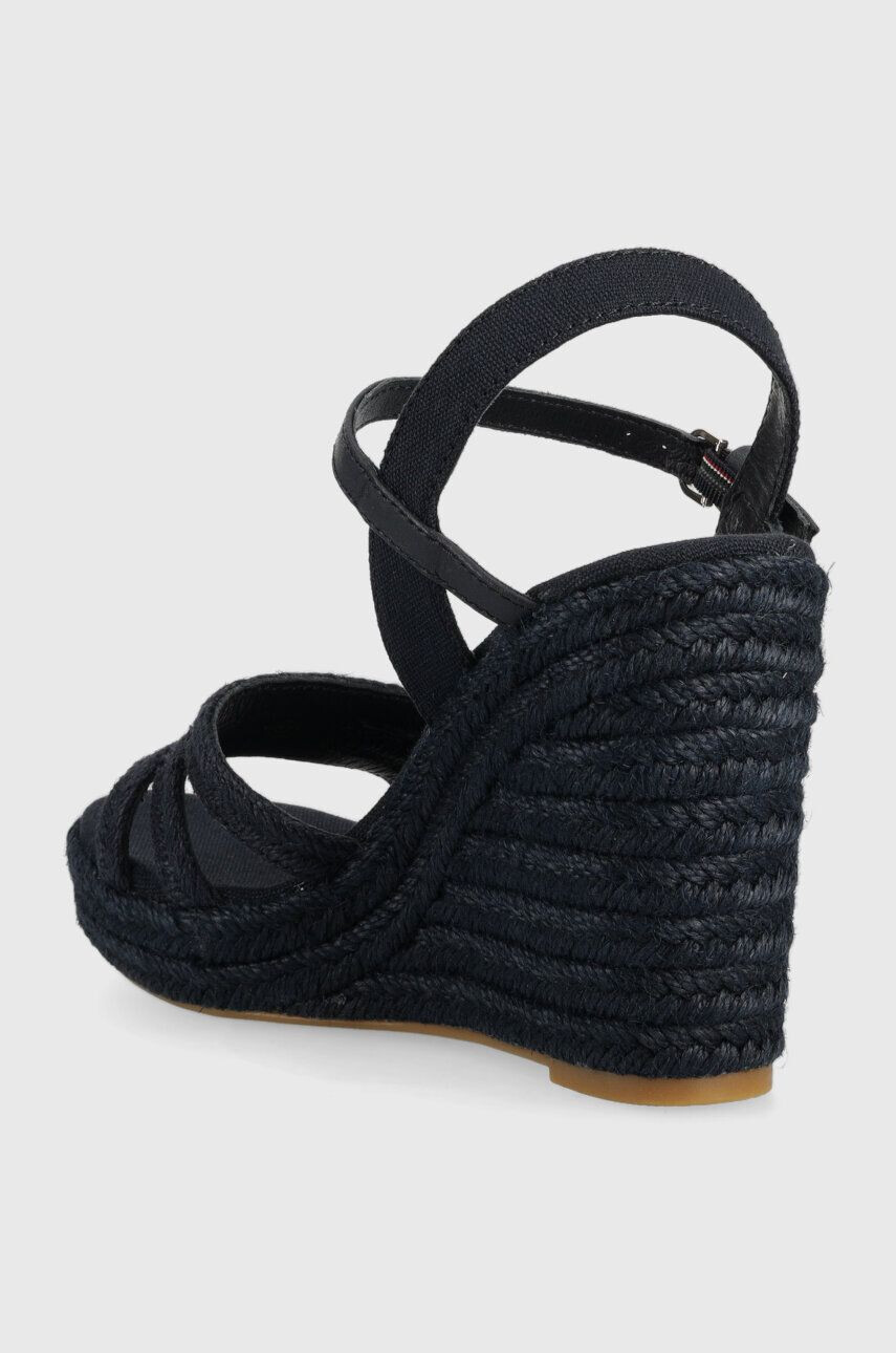 Tommy Hilfiger Sandali ESSENTIAL BASIC WEDGE SANDAL ženski mornarsko modra barva FW0FW07220 - Pepit.si