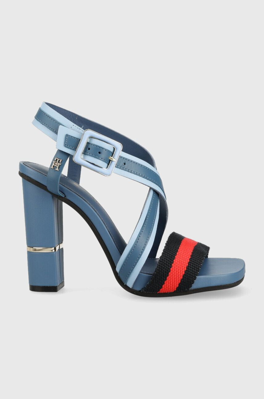 Tommy Hilfiger Sandali HARDWARE BLOCK HIGH HEEL COMBO - Pepit.si