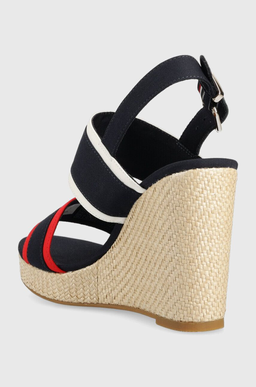 Tommy Hilfiger Sandali RWB FEMININE WEDGE ženski mornarsko modra barva - Pepit.si