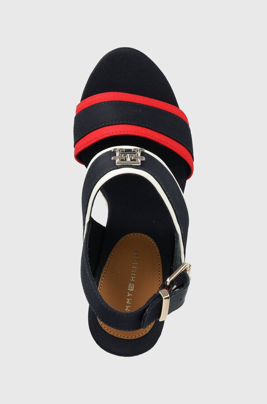 Tommy Hilfiger Sandali RWB FEMININE WEDGE ženski mornarsko modra barva - Pepit.si