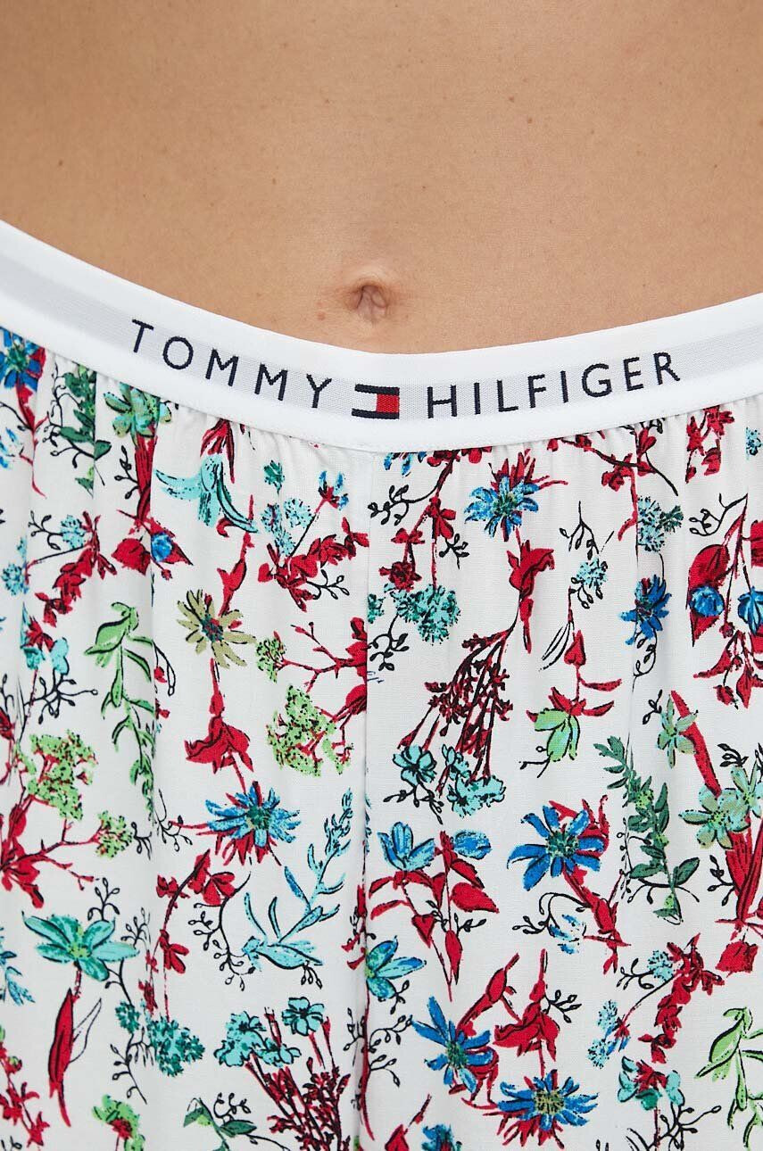 Tommy Hilfiger Spodnji del pižame ženski bela barva - Pepit.si