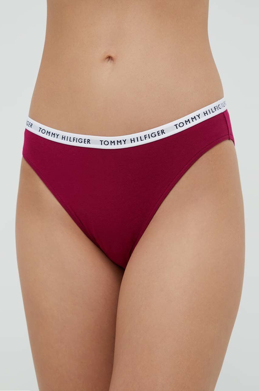 Tommy Hilfiger Spodnjice 3-pack bordo barva - Pepit.si