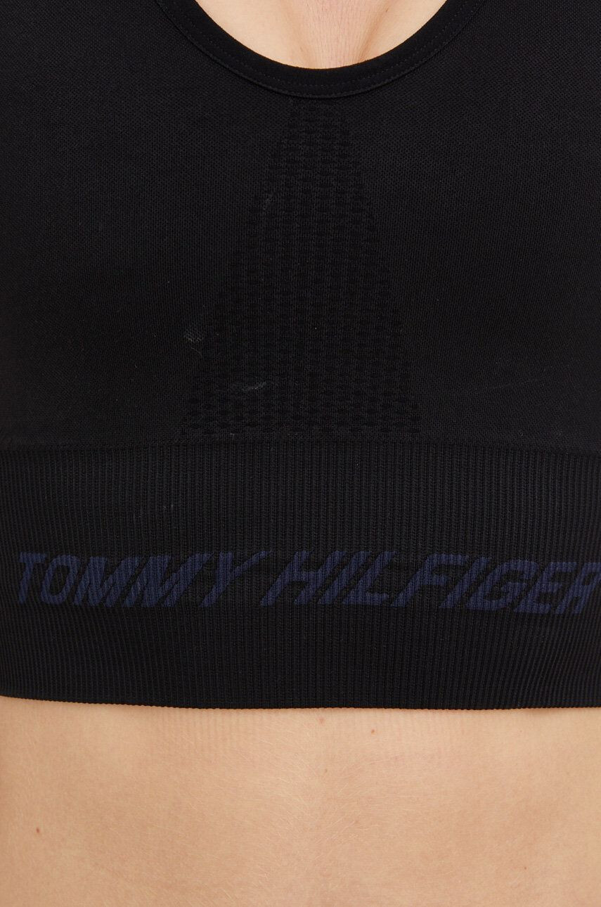 Tommy Hilfiger Športni modrček črna barva - Pepit.si