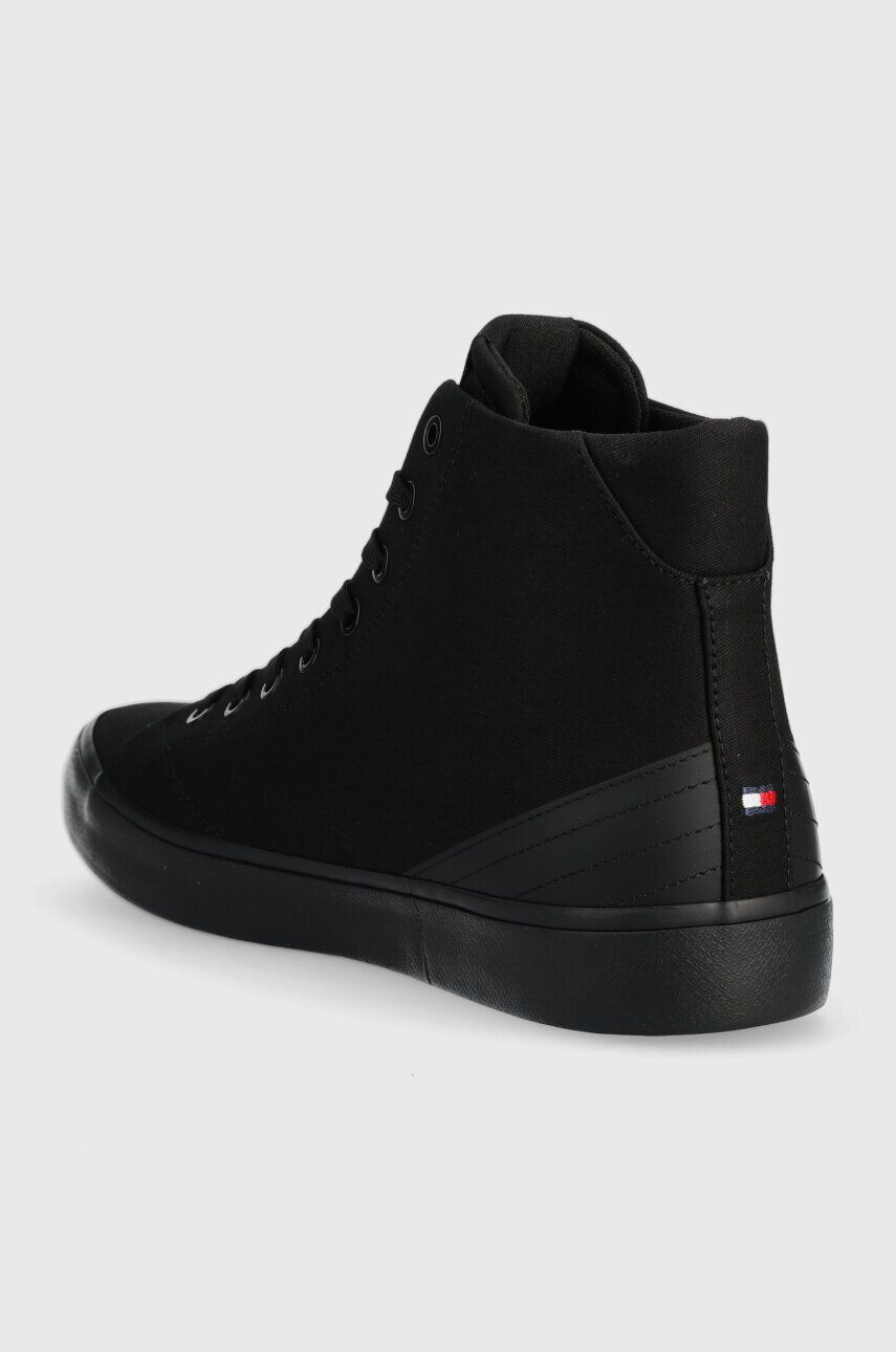 Tommy Hilfiger Superge TH HI VULC CORE CANVAS moške črna barva - Pepit.si