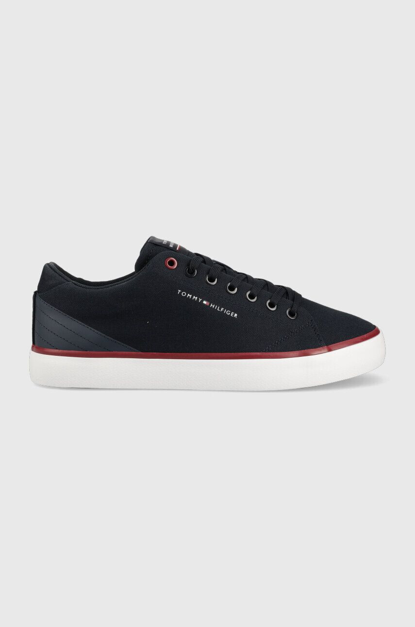 Tommy Hilfiger Superge TH HI VULC CORE LOW CANVAS bela barva FM0FM04737 - Pepit.si