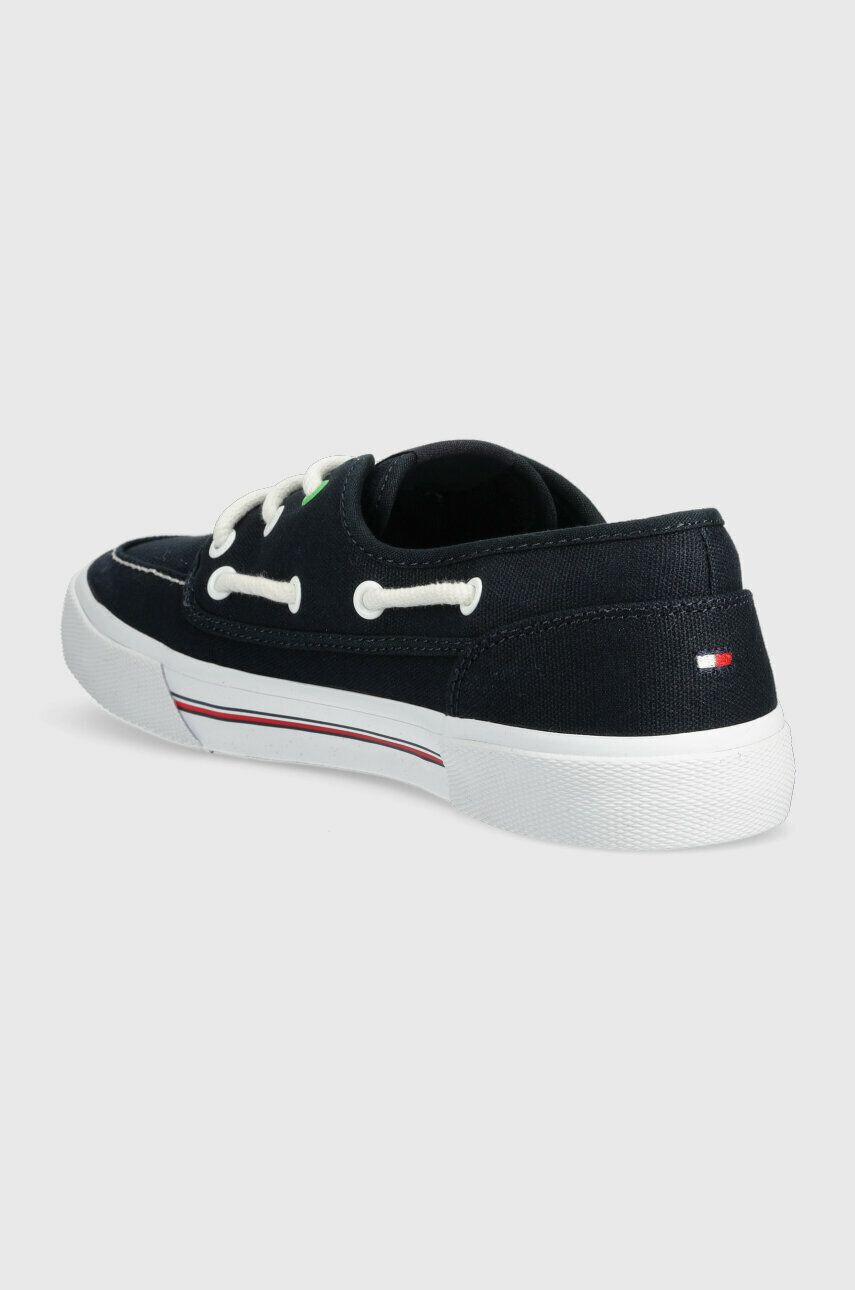 Tommy Hilfiger Teniske CORE BOAT SHOE CANVAS moške mornarsko modra barva FM0FM04510 - Pepit.si