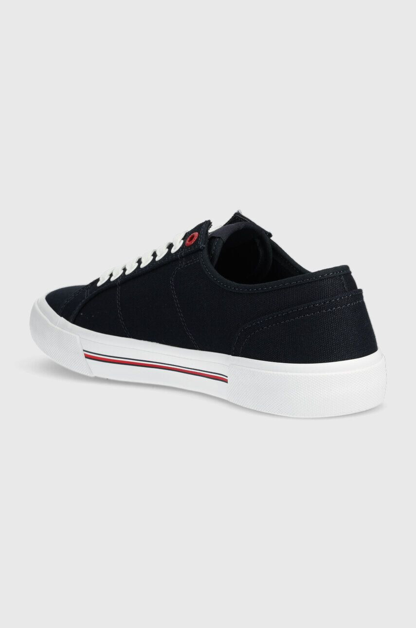 Tommy Hilfiger Teniske CORE CORPORATE VULC CANVAS moške mornarsko modra barva - Pepit.si