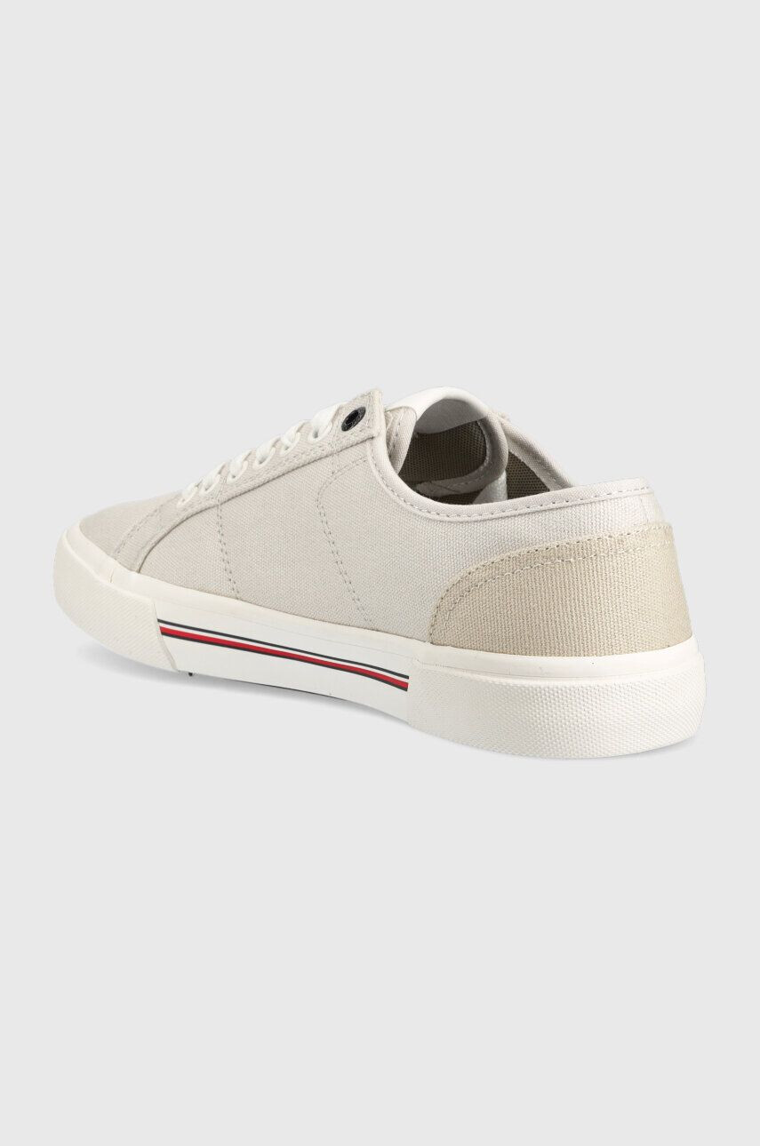 Tommy Hilfiger Teniske CORE CORPORATE VULC CANVAS moške siva barva - Pepit.si