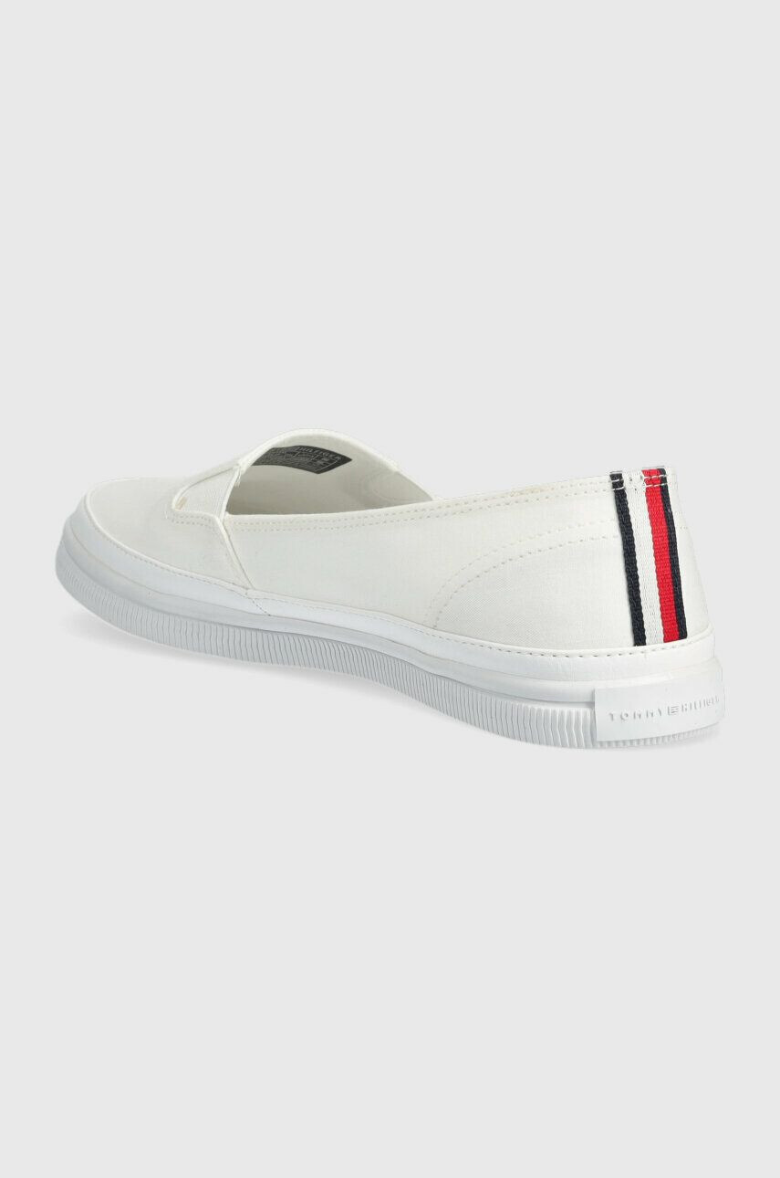 Tommy Hilfiger Teniske ESSENTIAL KESHA SLIP-ON ženske bela barva FW0FW07121 - Pepit.si