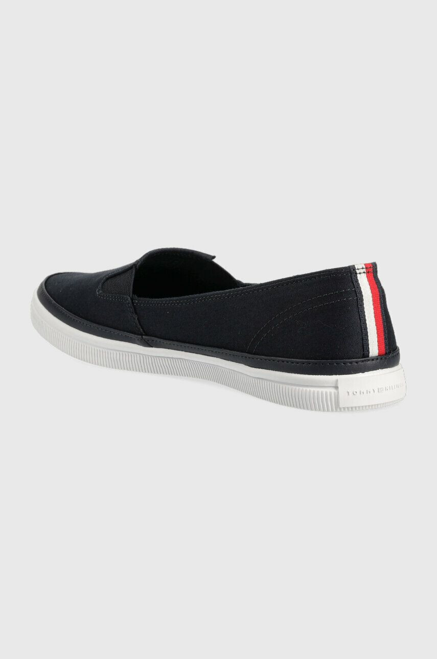 Tommy Hilfiger Teniske ESSENTIAL KESHA SLIP-ON ženski mornarsko modra barva FW0FW07121 - Pepit.si