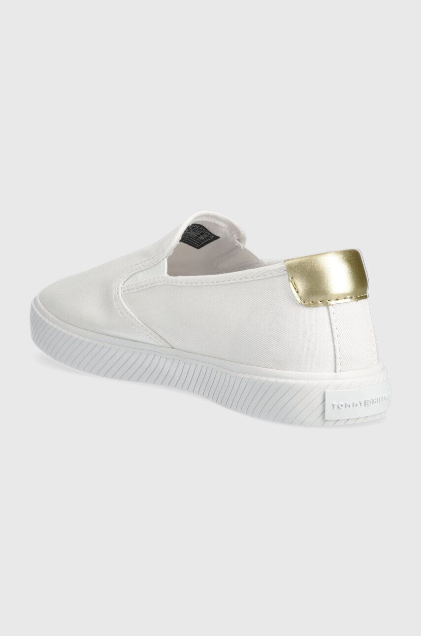 Tommy Hilfiger Teniske ESSENTIAL SLIP-ON SNEAKER ženske bela barva FW0FW06956 - Pepit.si