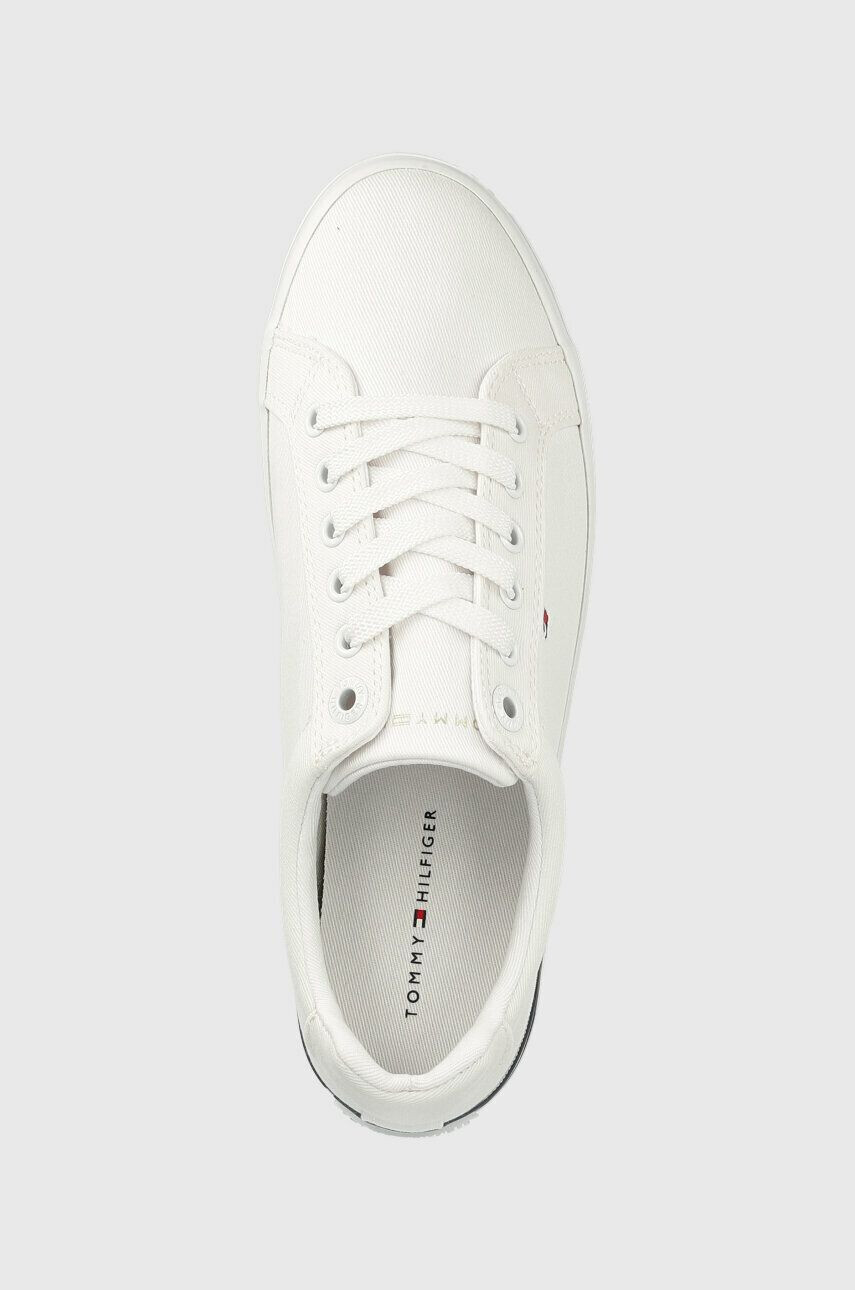 Tommy Hilfiger Teniske ESSENTIAL STRIPES SNEAKER ženske bela barva FW0FW06954 - Pepit.si