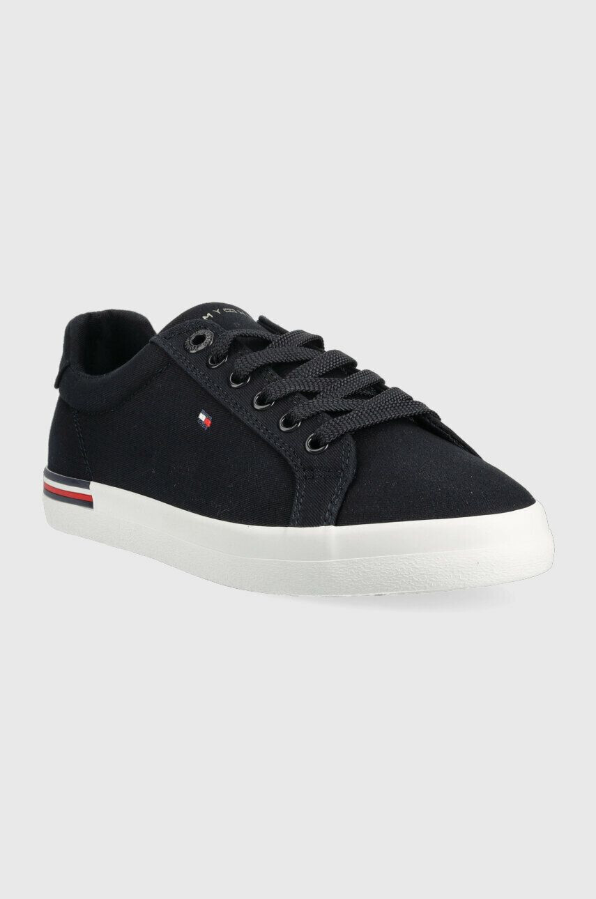 Tommy Hilfiger Teniske ESSENTIAL STRIPES SNEAKER ženske mornarsko modra barva FW0FW06954 - Pepit.si