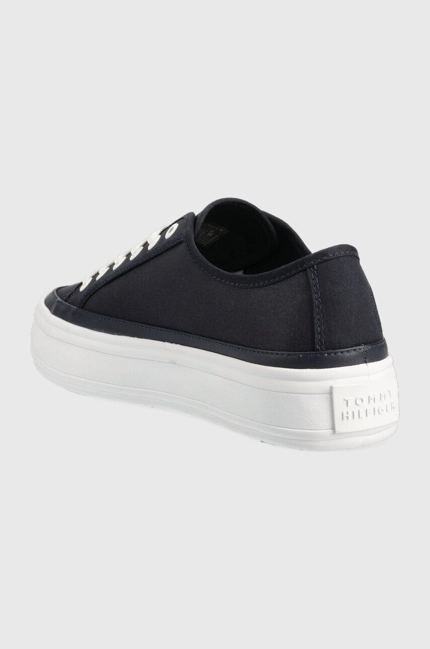 Tommy Hilfiger Teniske ESSENTIAL VULC CANVAS ženske mornarsko modra barva FW0FW07459 - Pepit.si