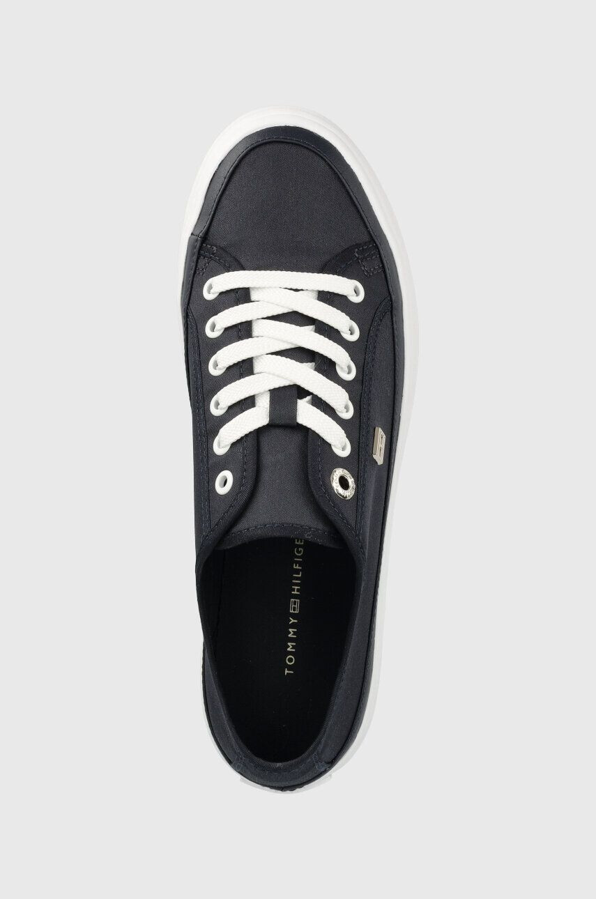 Tommy Hilfiger Teniske ESSENTIAL VULC CANVAS ženske mornarsko modra barva FW0FW07459 - Pepit.si