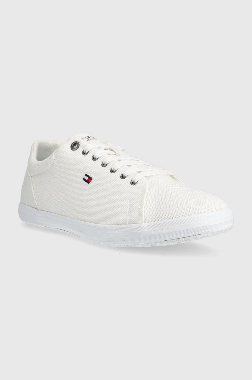 Tommy Hilfiger Teniske Iconic Vulc Mesh Logo bela barva - Pepit.si