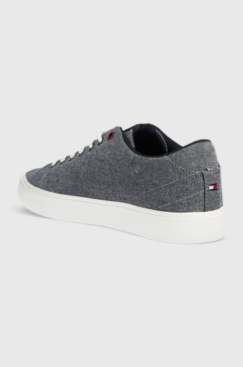 Tommy Hilfiger Teniske TH HI VULC CORE LOW CHAMBRAY mornarsko modra barva FM0FM04738 - Pepit.si